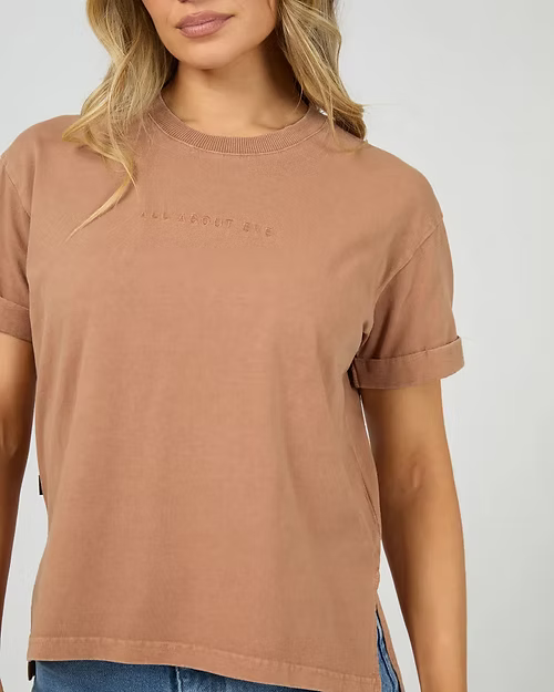 ALL ABOUT EVE Washed Tee - Cinnamon
