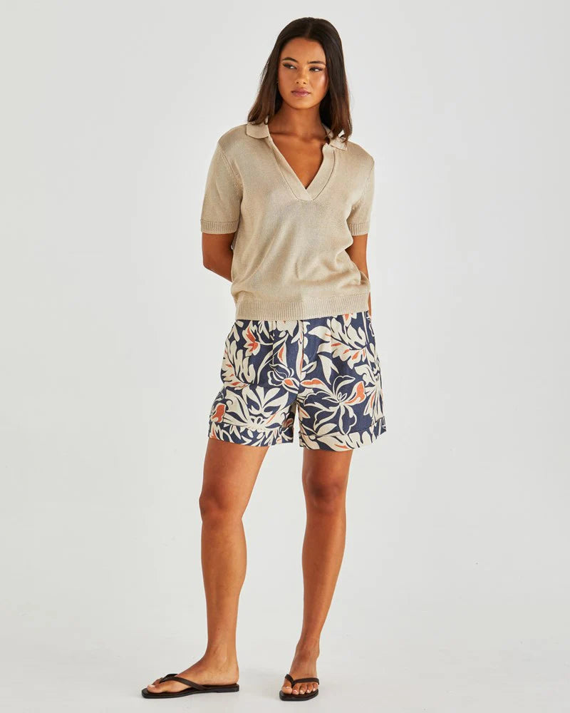 SASS Abbie Knit Polo - Neutral