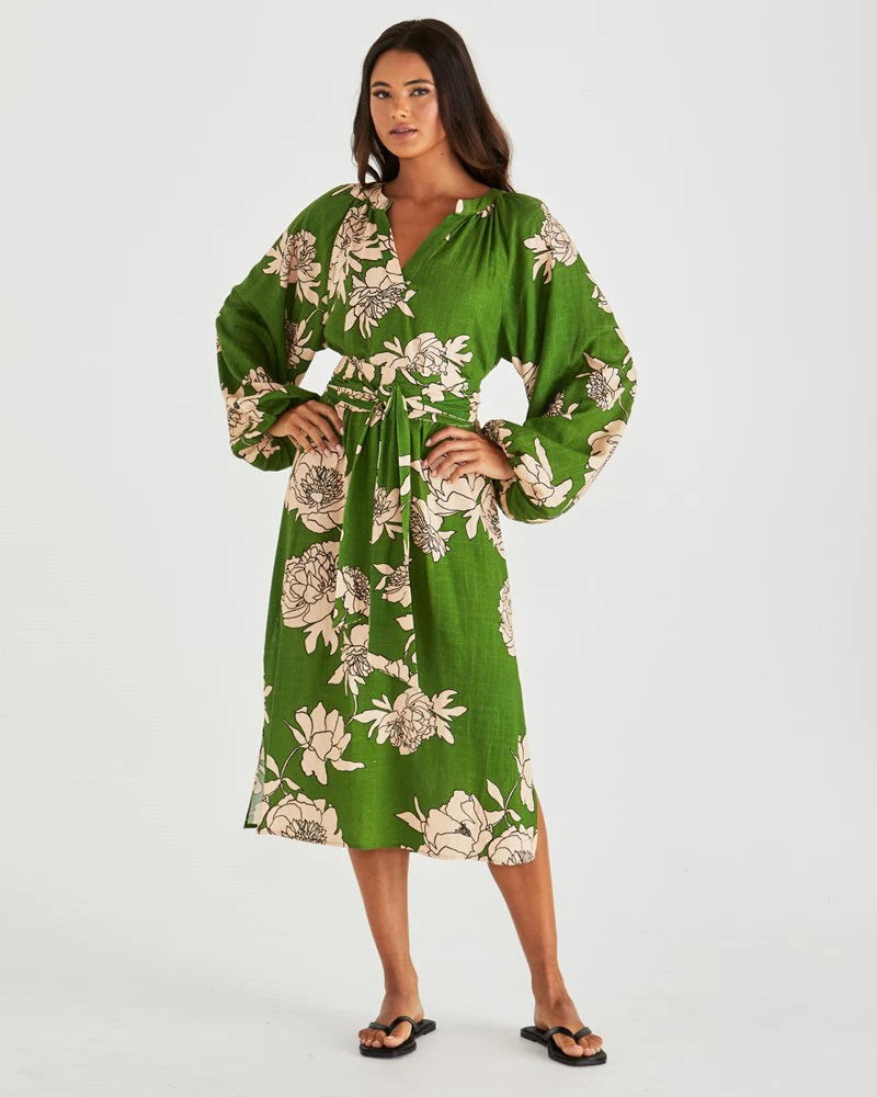 SASS Antonie Obie Belt Dress - Moonflower