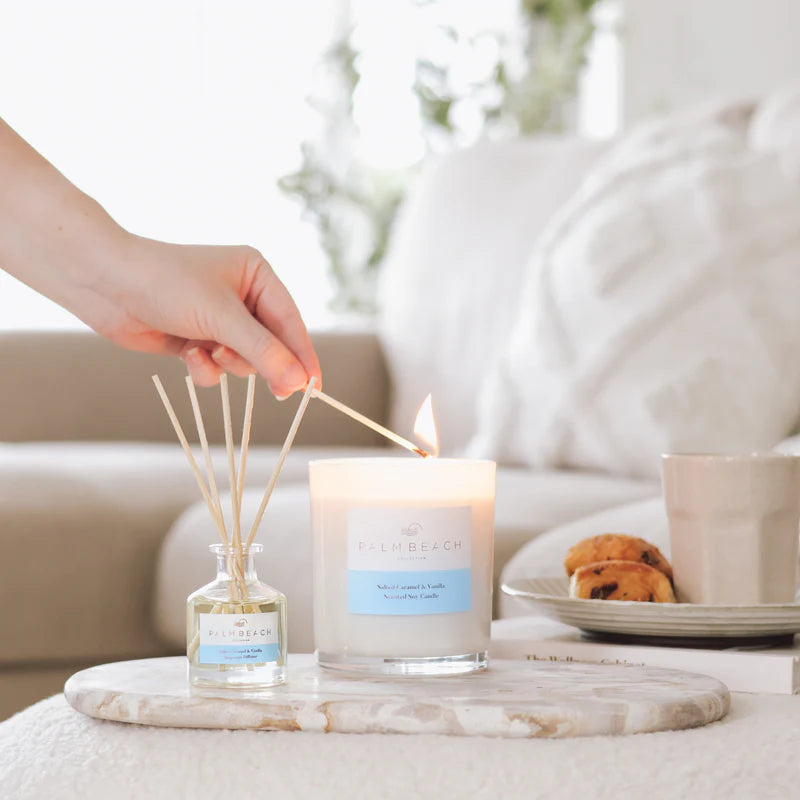 PALM BEACH Salted Caramel & Vanilla Scented Soy Candle