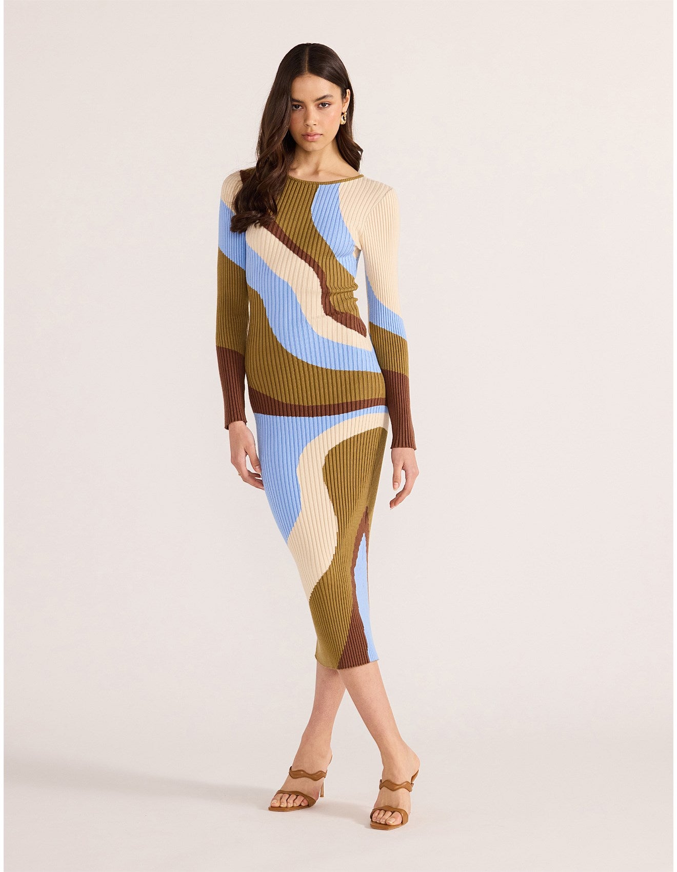 MINKPINK Hannah Intarsia Midi Dress