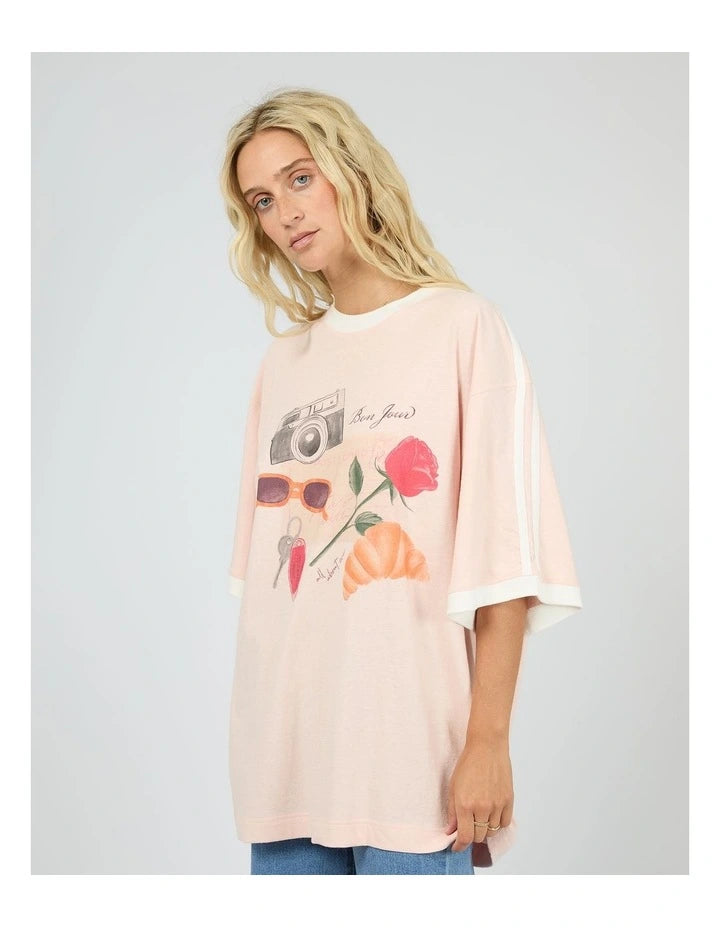 ALL ABOUT EVE From France Oversized Tee - Pink