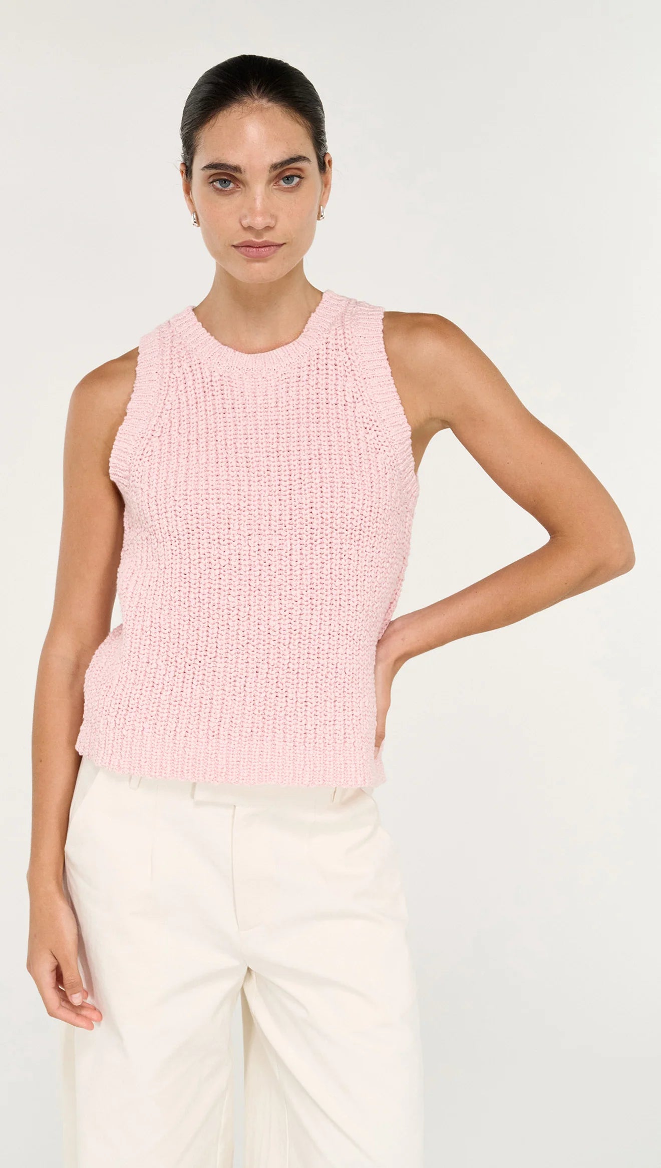 STAPLE THE LABEL Cove Knit Tank - Soft Pink