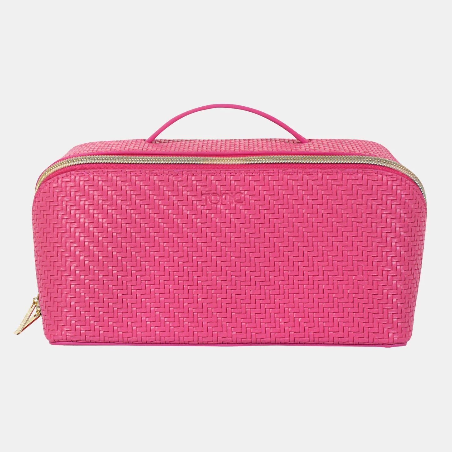 TONIC Herringbone Beauty Bag Large Raspberry
