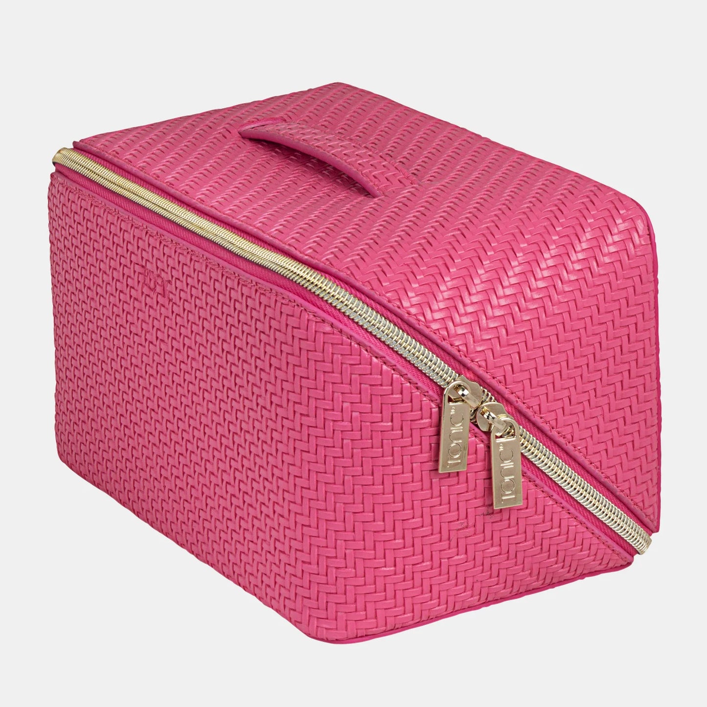 TONIC Herringbone Beauty Bag Large Raspberry