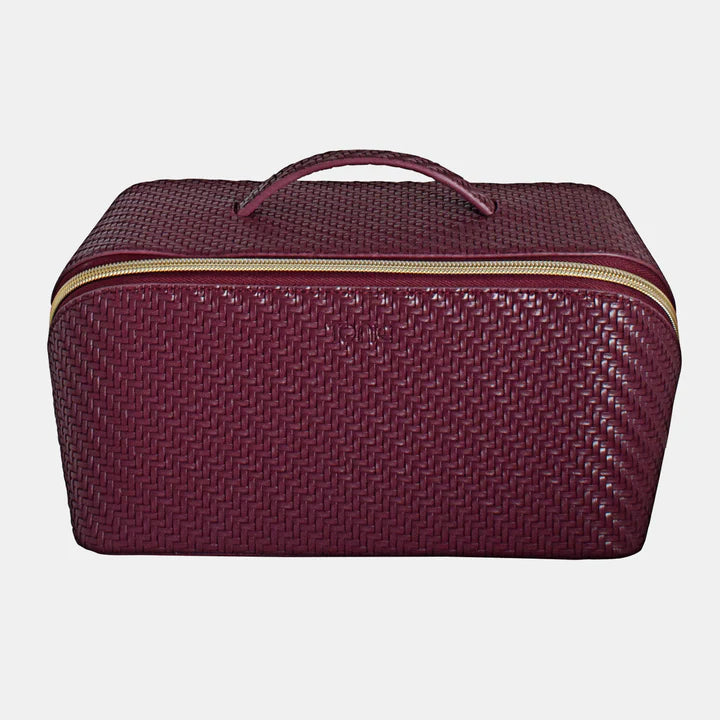 TONIC Herringbone Beauty Bag Large Plum