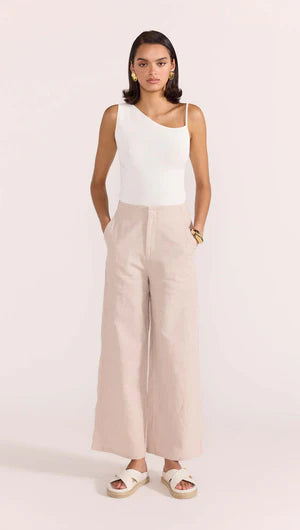 STAPLE THE LABEL  Enna High Waist Pant - Stone