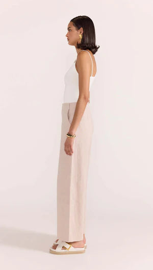 STAPLE THE LABEL  Enna High Waist Pant - Stone