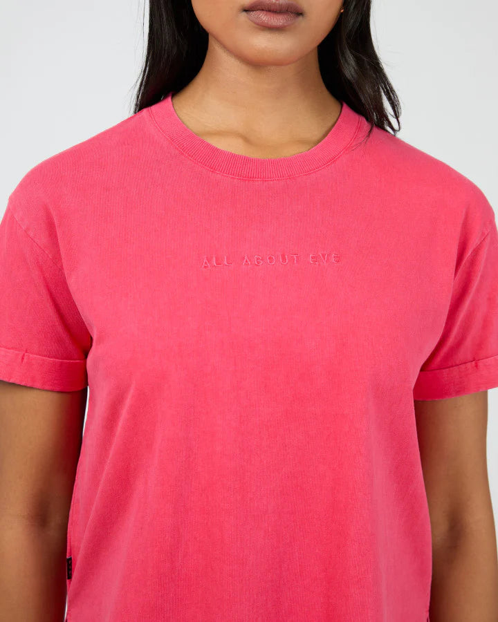ALL ABOUT EVE Washed Tee - Berry