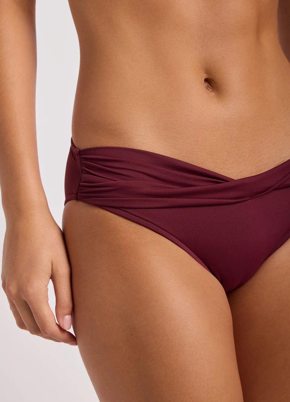 SEAFOLLY Collective Twist Band Mini Hipster Pant - Dark Burgandy