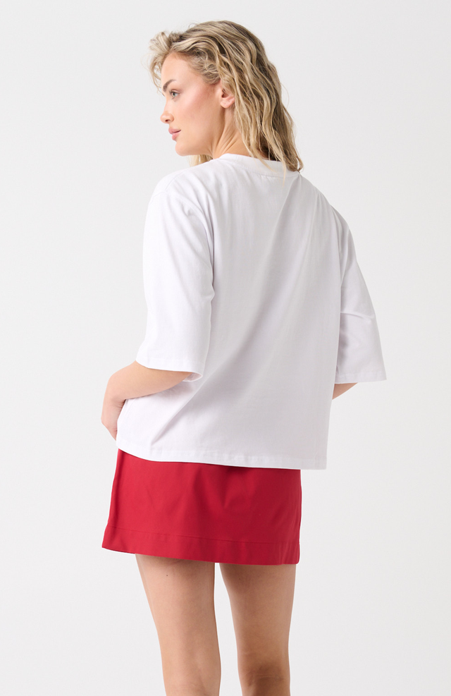 CARTEL & WILLOW Hallie Tee - White/Red