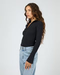 SILENT THEORY - Cedar Knit Top - Navy