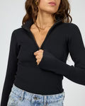 SILENT THEORY - Cedar Knit Top - Navy