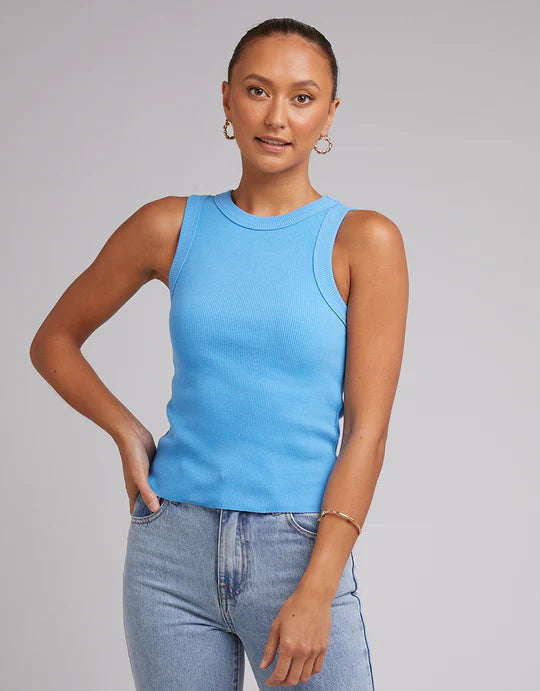 SILENT THEORY Greta Tank - Dark Blue