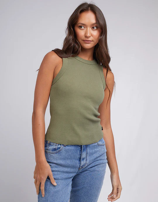 SILENT THEORY Greta Tank - Khaki