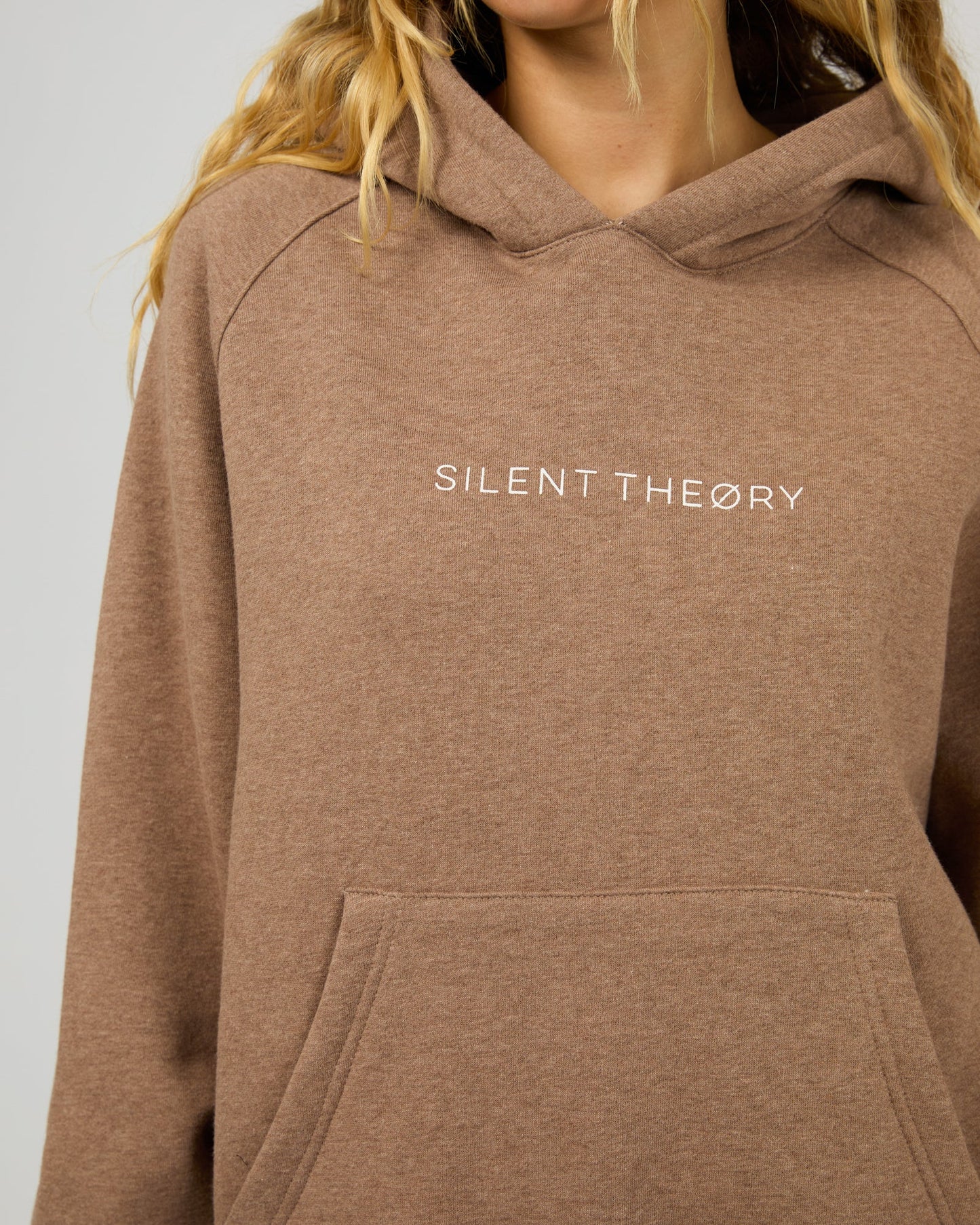 SILENT THEORY Logo Hoodie - Brown Marle