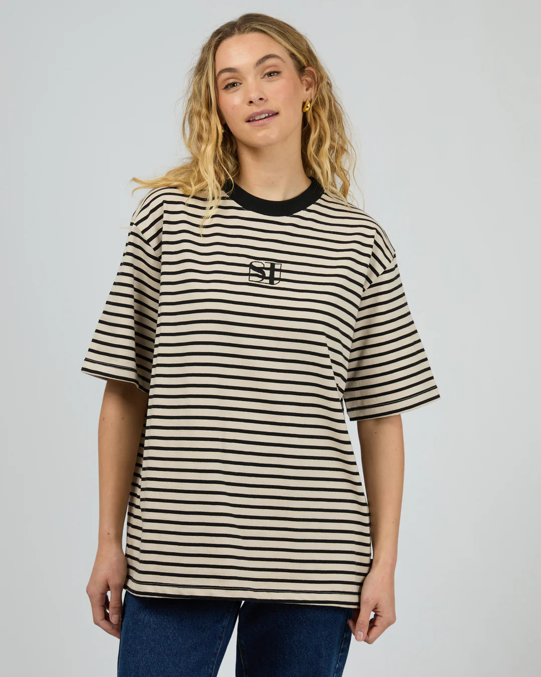 SILENT THEORY Stripe S/S Tee - Black