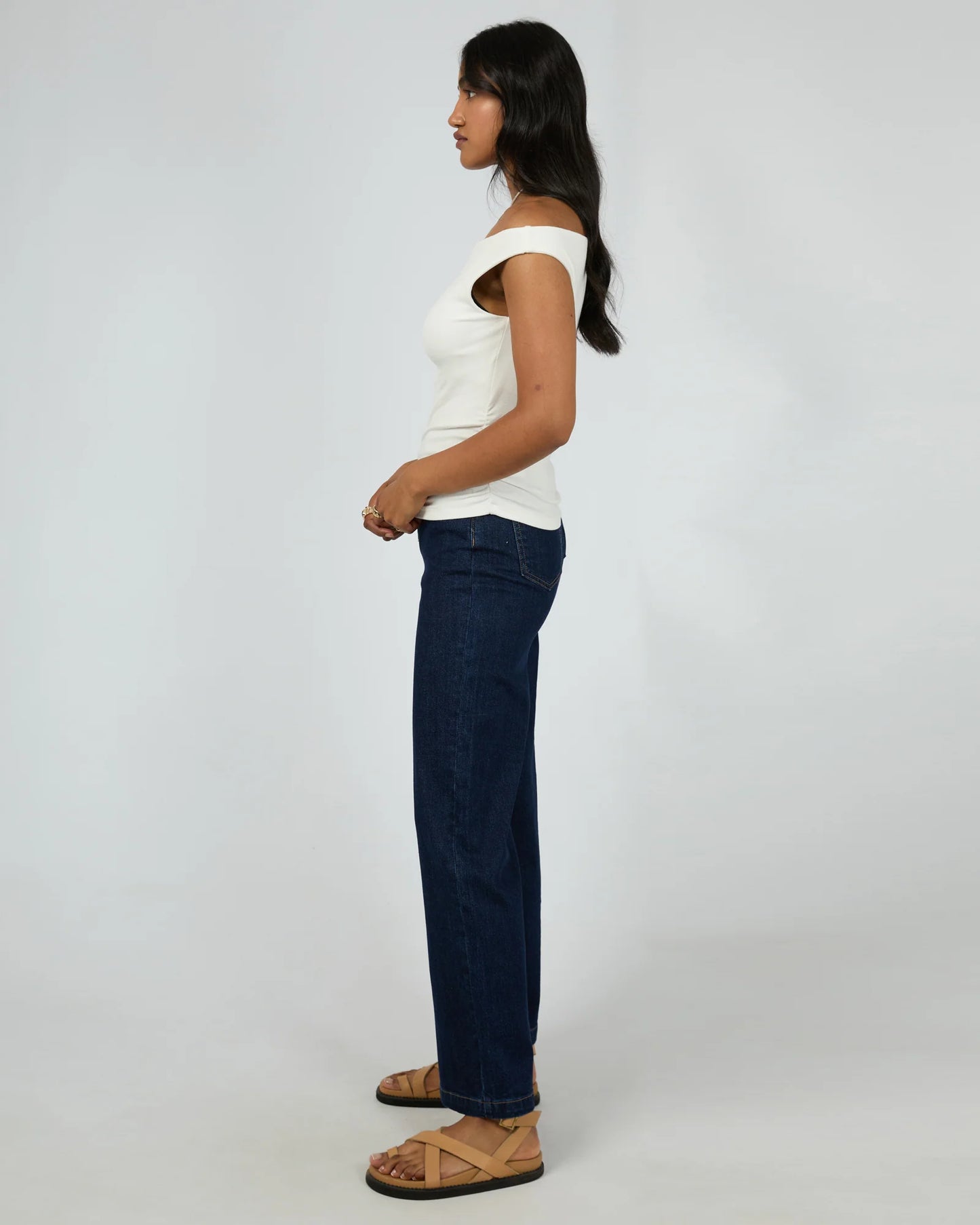 ALL ABOUT EVE Kylie Off Shoulder Top - Vintage White