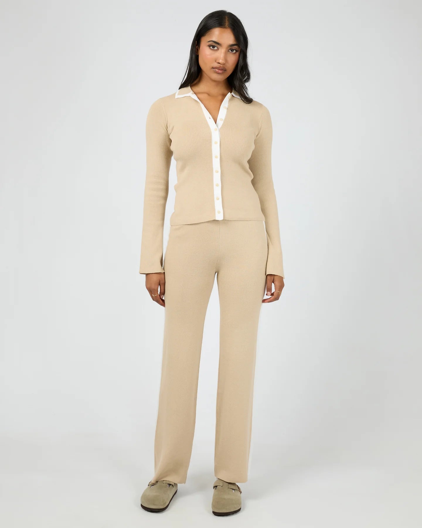 ALL ABOUT EVE - Minnie Knit Pant - Stone