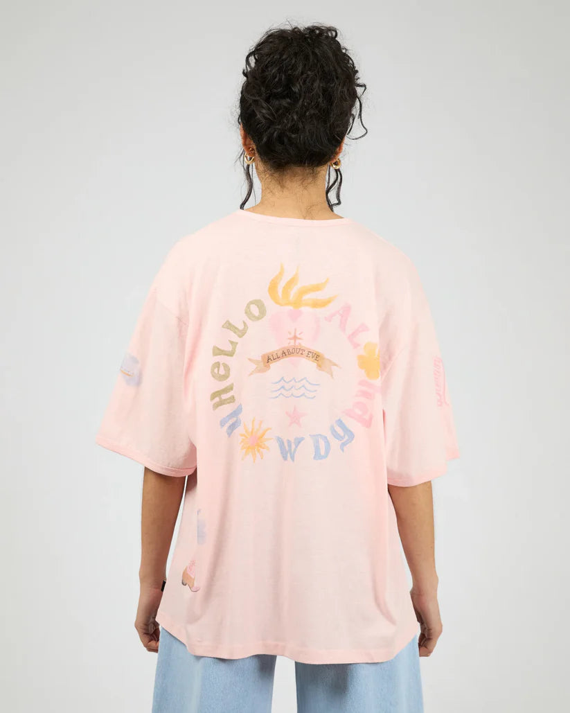 AAE Aloha Howdy Oversized Tee - Pale Pink