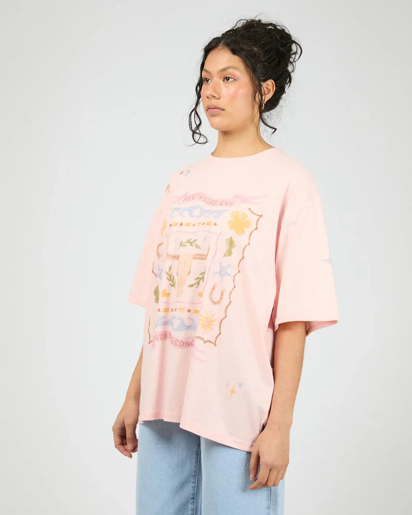 AAE Aloha Howdy Oversized Tee - Pale Pink