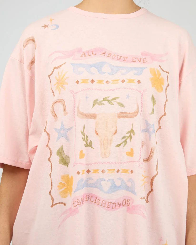AAE Aloha Howdy Oversized Tee - Pale Pink