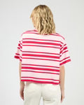 ALL ABOUT EVE Ruby Crop Relaxed Tee - Red / Pink