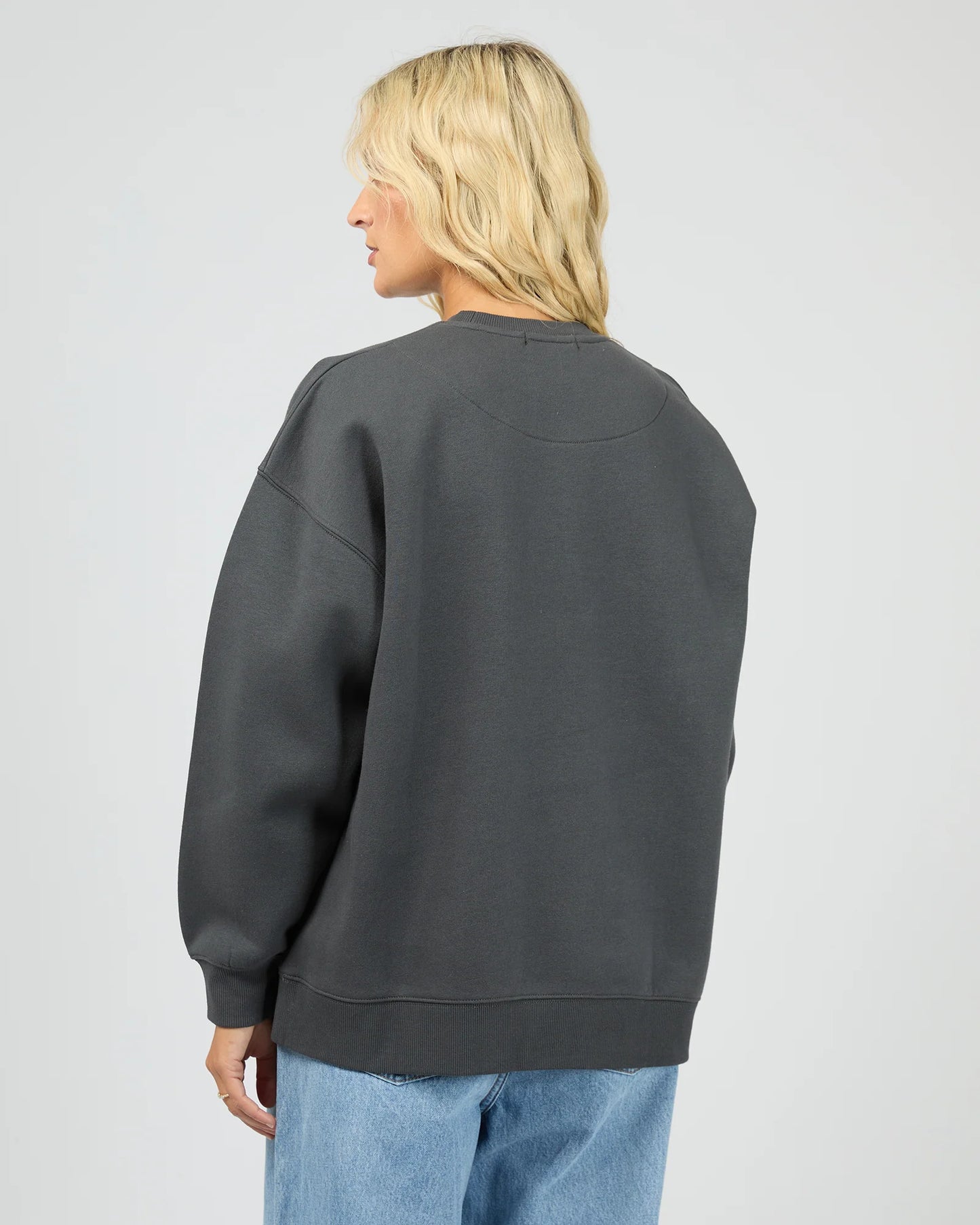 ALL ABOUT EVE Le Avenue Oversized Crew - Gunmetal
