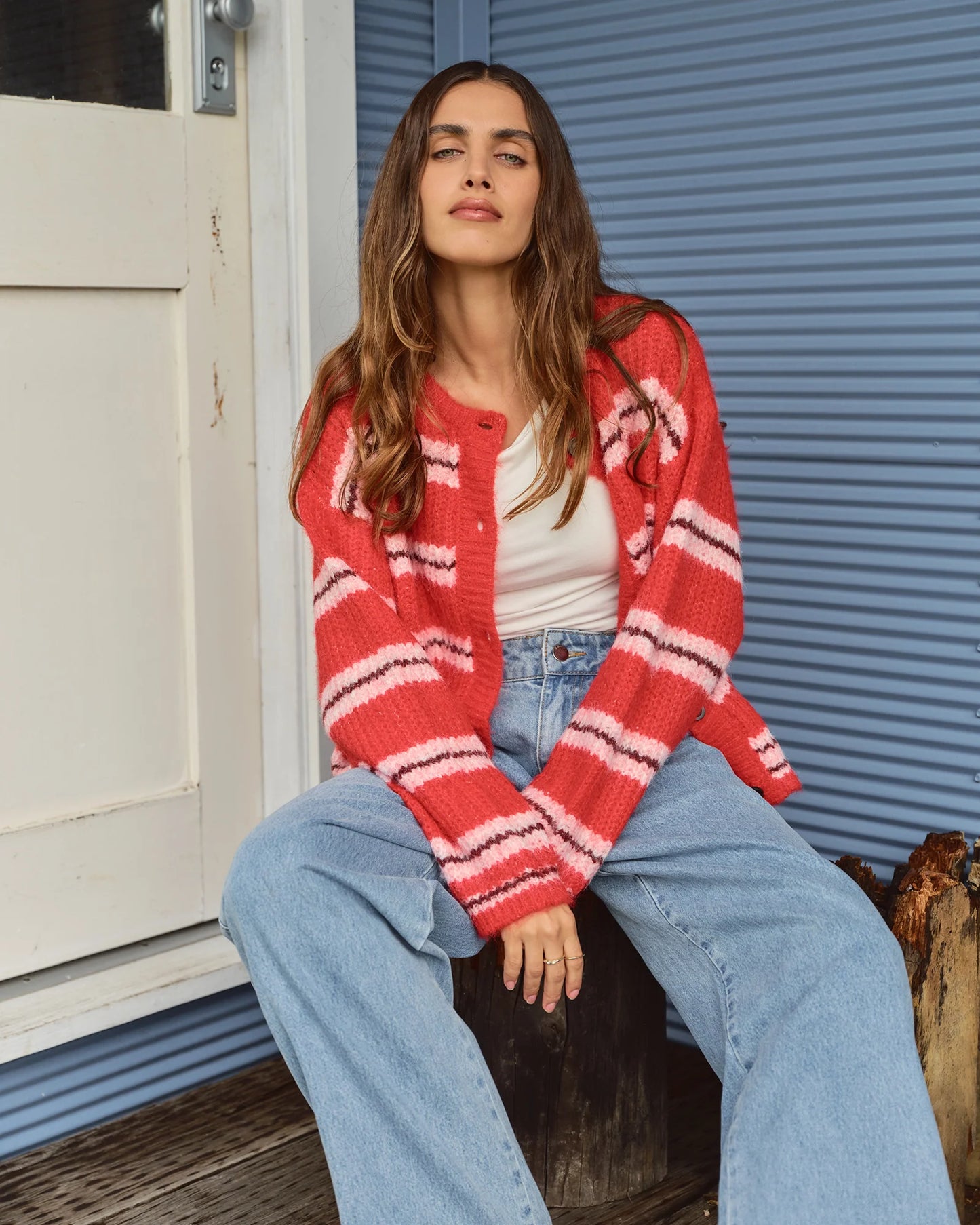 AAE Livia Cardigan Stripe