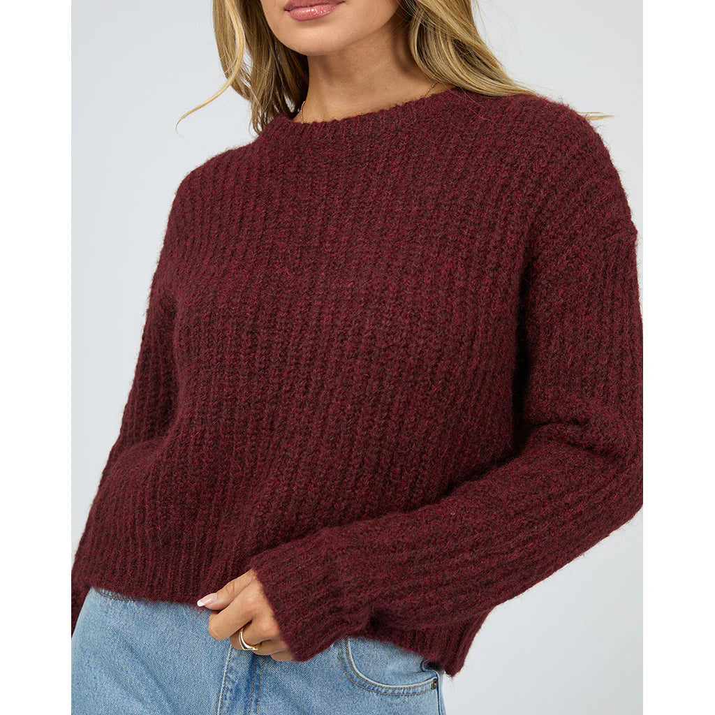 ALL ABOUT EVE Ivy Knit Jumper - Wine