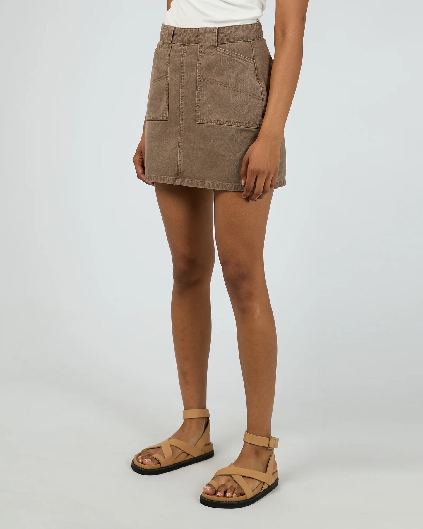 ALL ABOUT EVE Becca Skirt - Cocoa