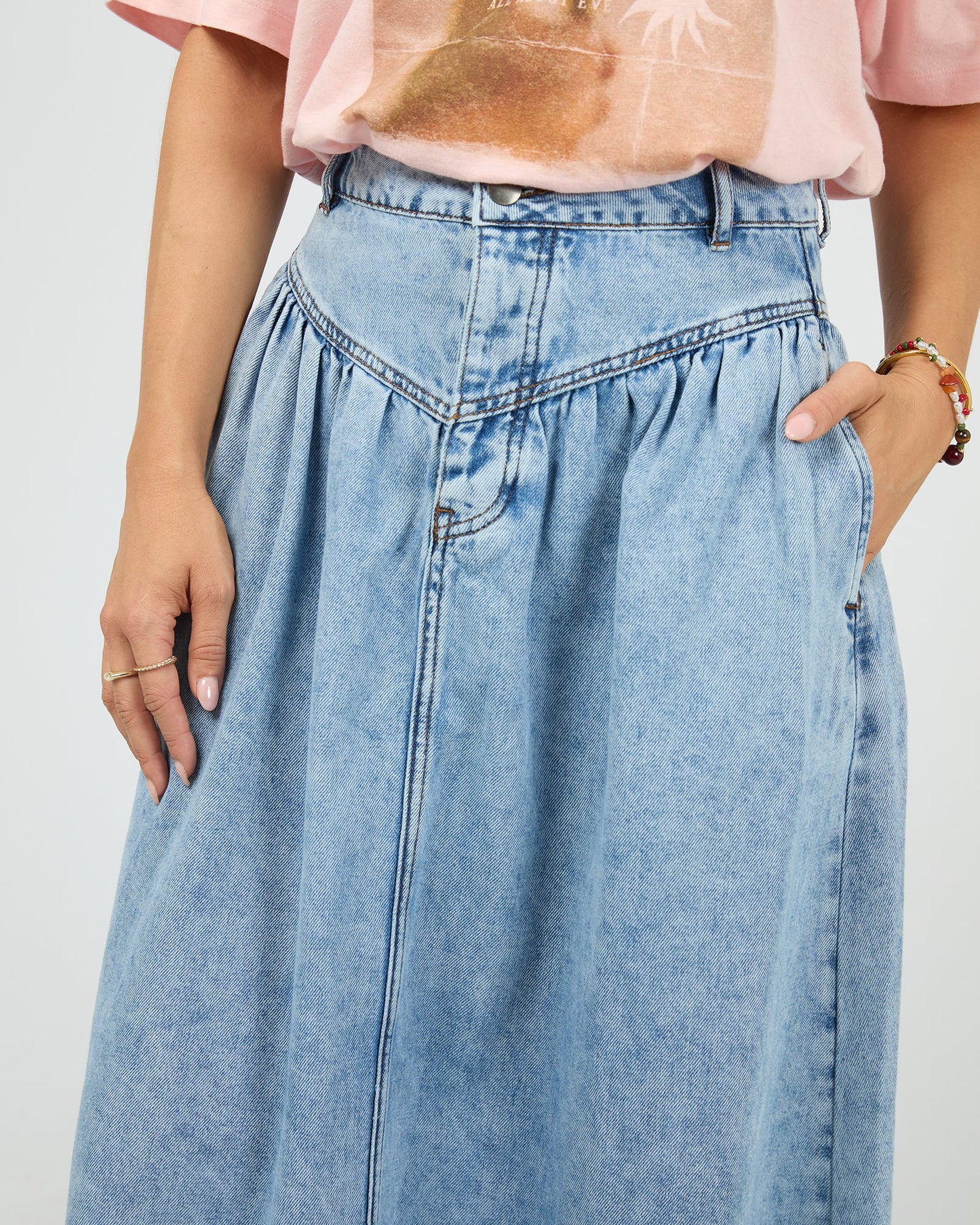 ALL ABOUT EVE Arlo Maxi Skirt - Light Blue