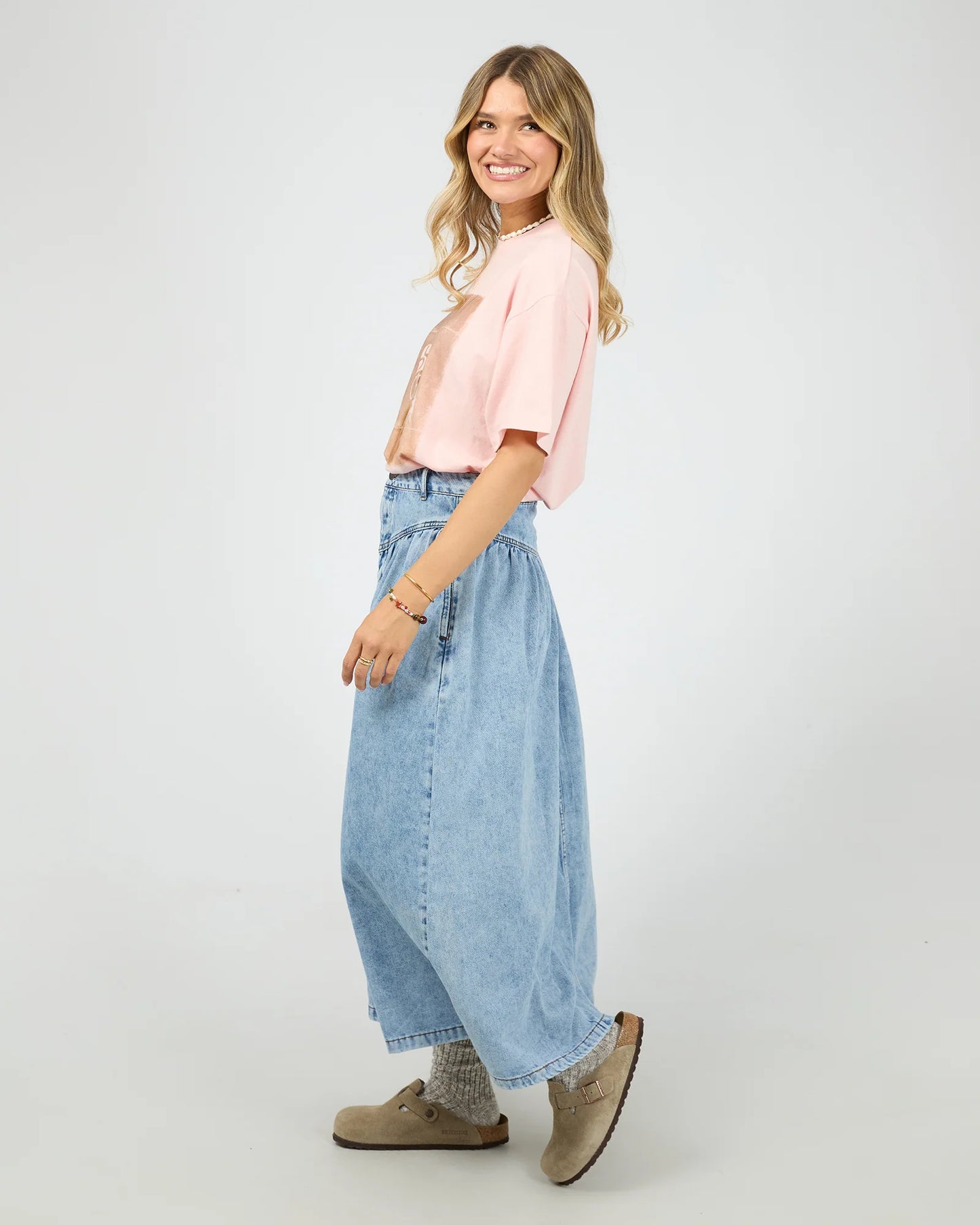 AAE Arlo Maxi Skirt - Light Blue