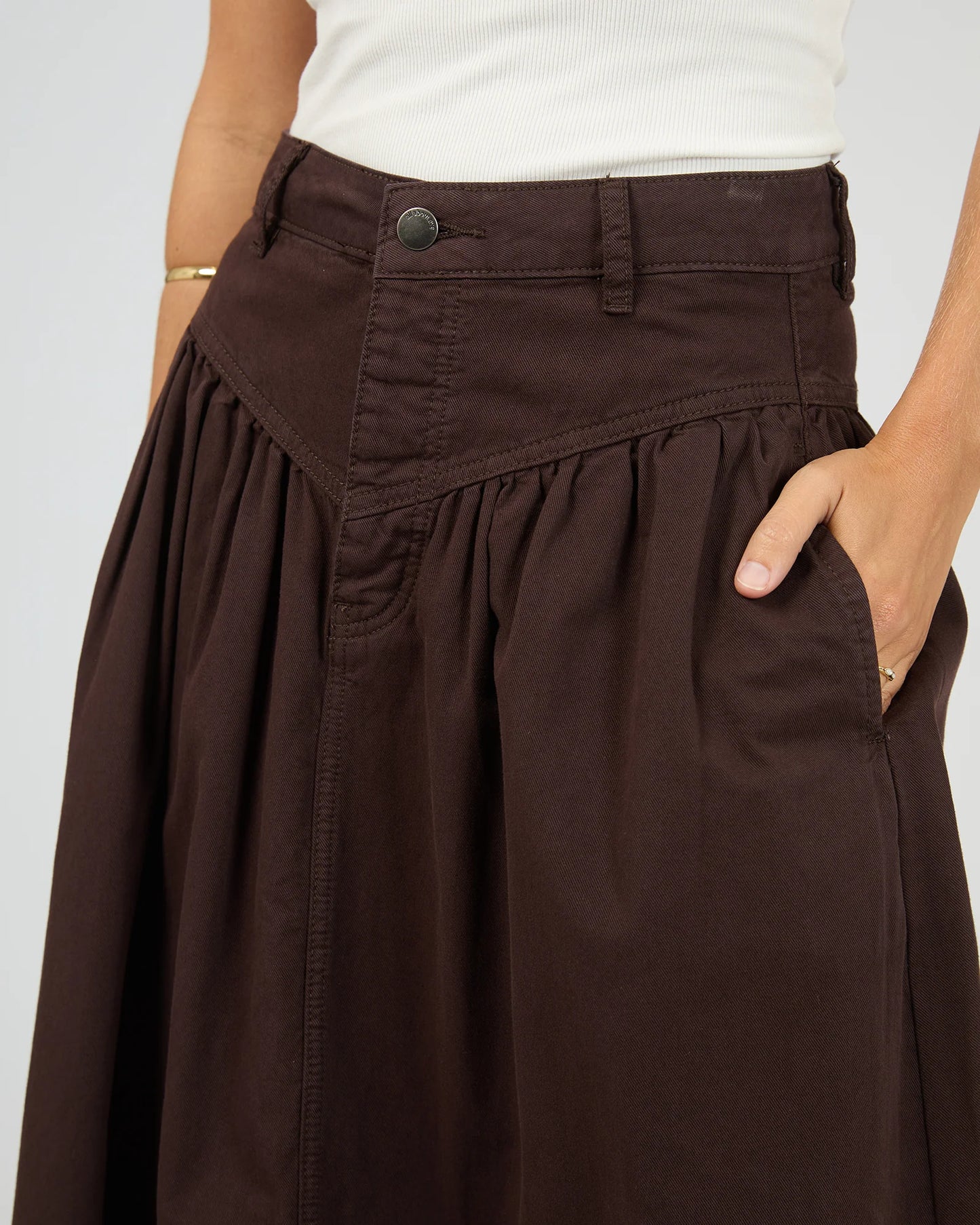AAE Arlo Maxi Skirt - Brown