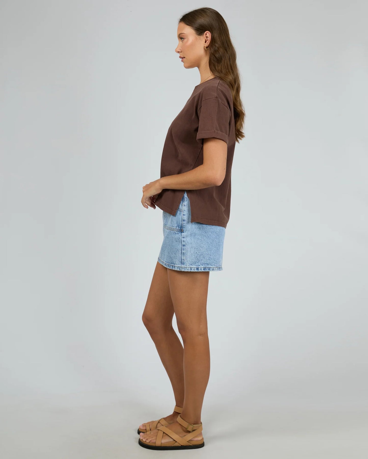 ALL ABOUT EVE Washed Tee - Brown