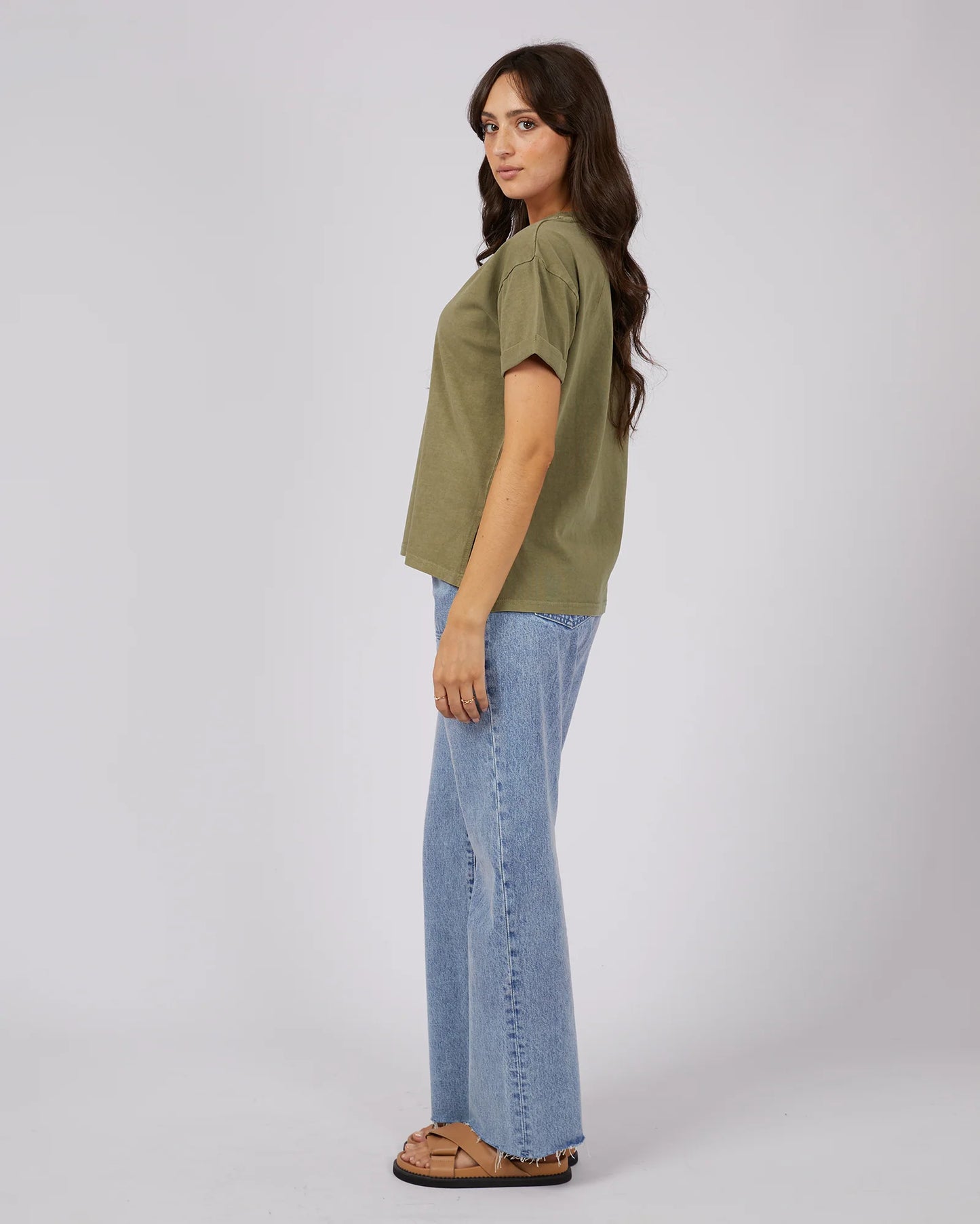 ALL ABOUT EVE Washed Tee - Khaki
