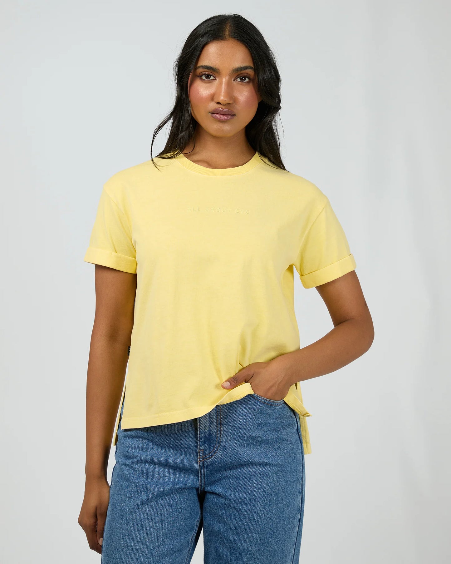 ALL ABOUT EVE Washed Tee - Lemon