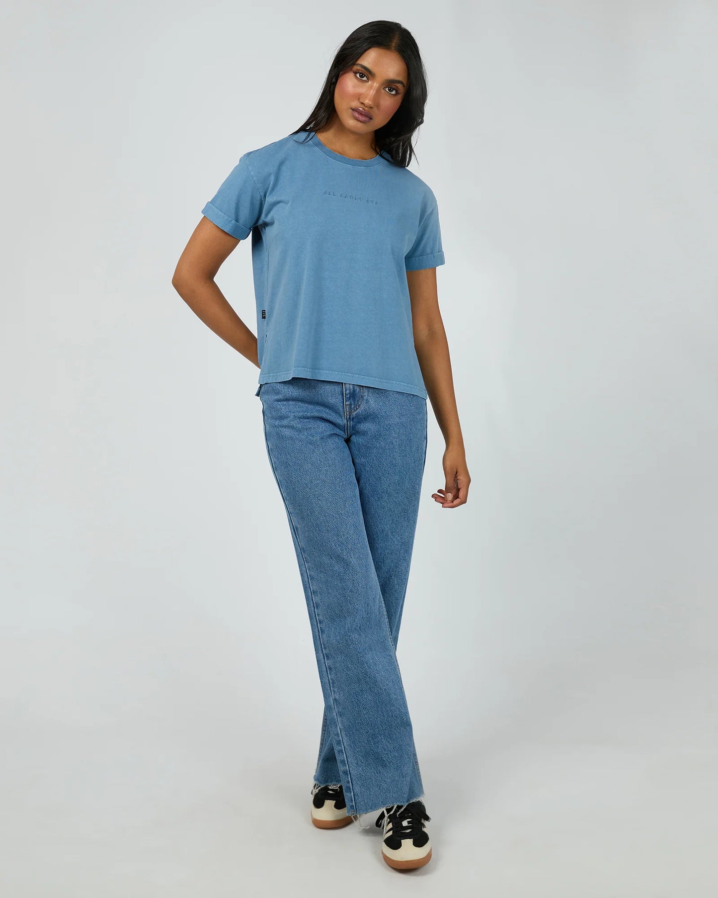 ALL ABOUT EVE Washed Tee - Demin