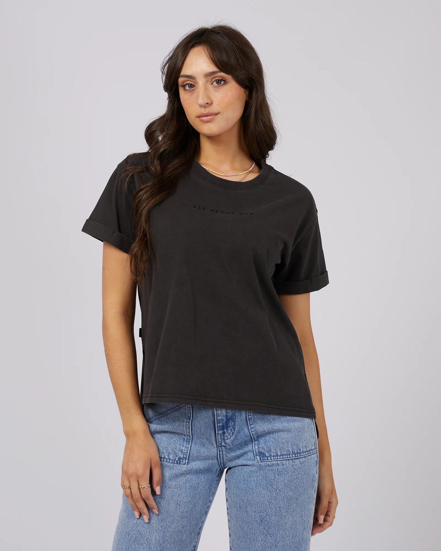 ALL ABOUT EVE Washed Tee - Washed Black