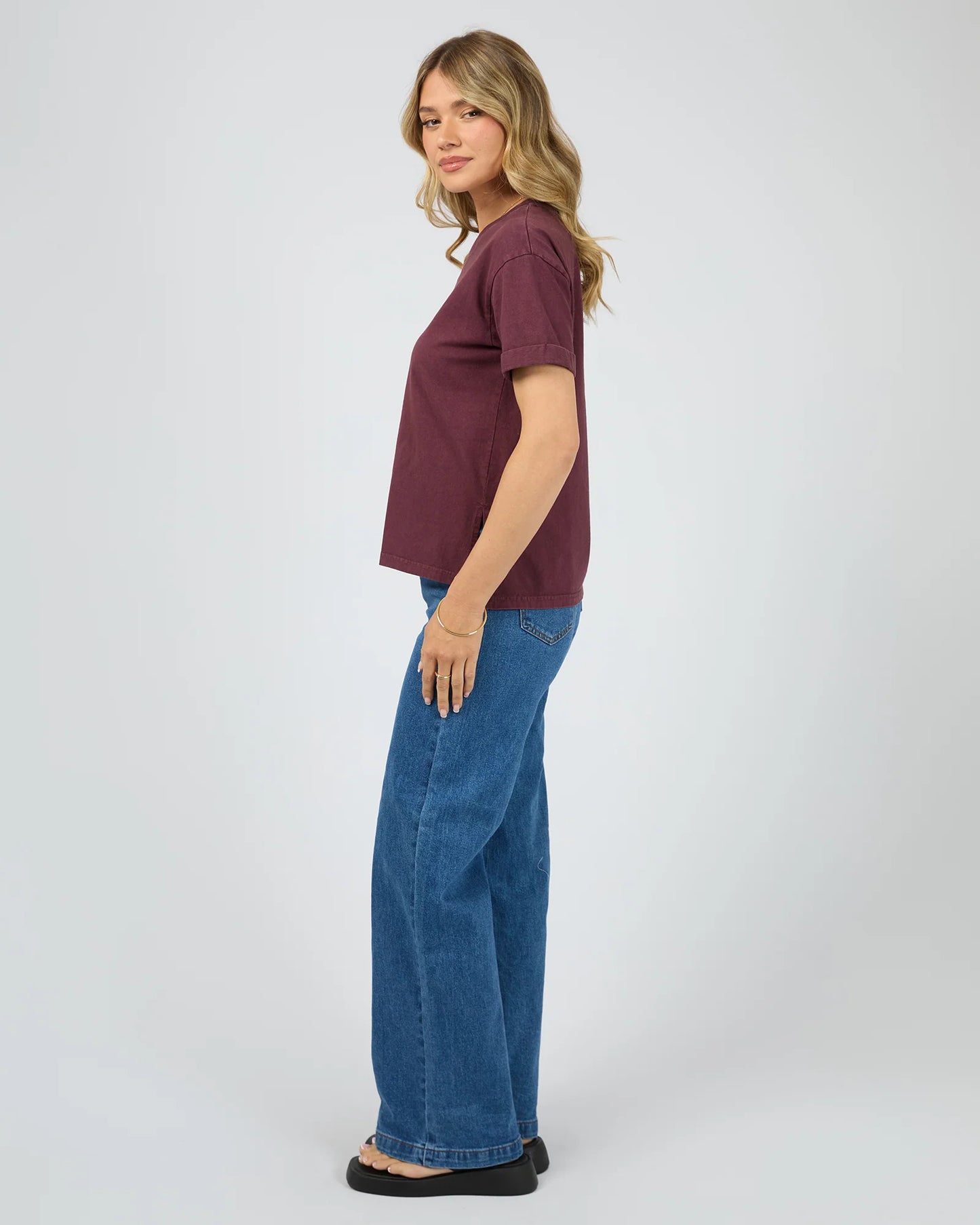 ALL ABOUT EVE Washed Tee - Wine