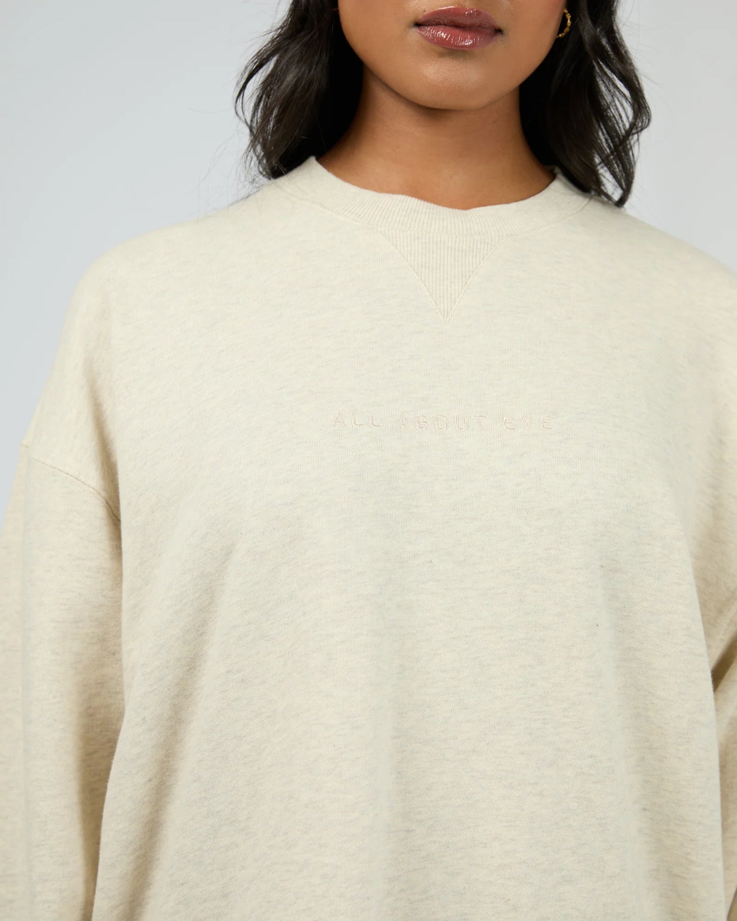 AAE Washed Relaxed Crew -Oatmeal