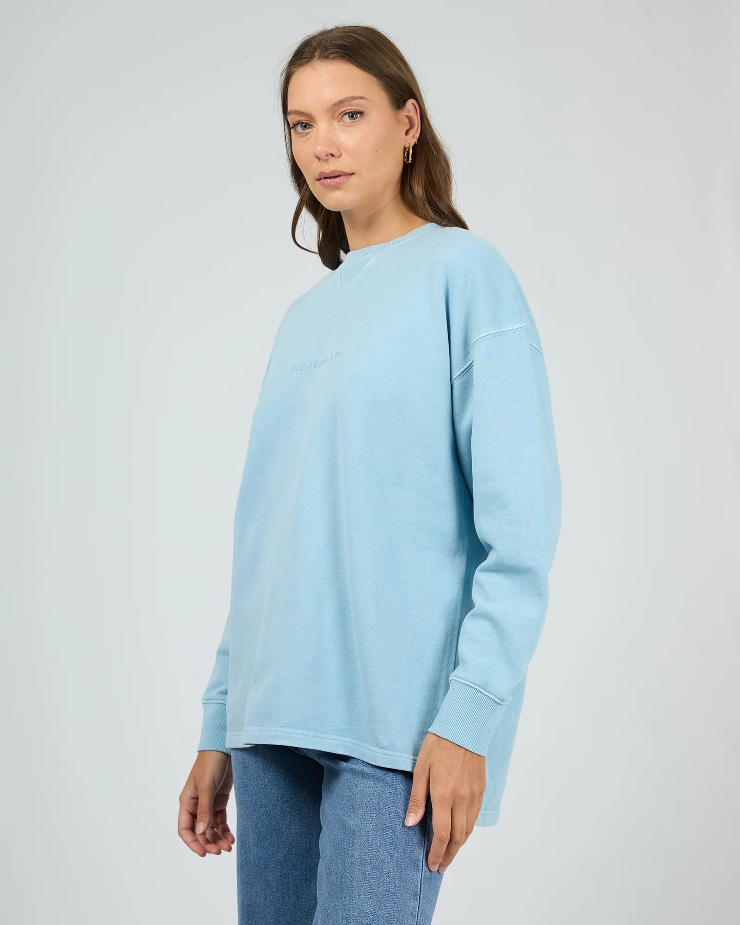 AAE Washed Relaxed Crew - Vintage Blue