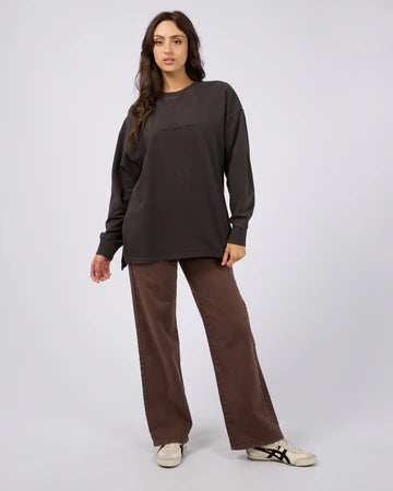 ALL ABOUT EVE WASHED RELAXED CREW - Washed Black