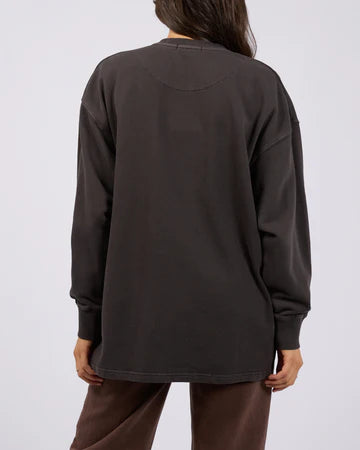 ALL ABOUT EVE WASHED RELAXED CREW - Washed Black