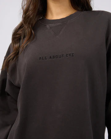 ALL ABOUT EVE WASHED RELAXED CREW - Washed Black