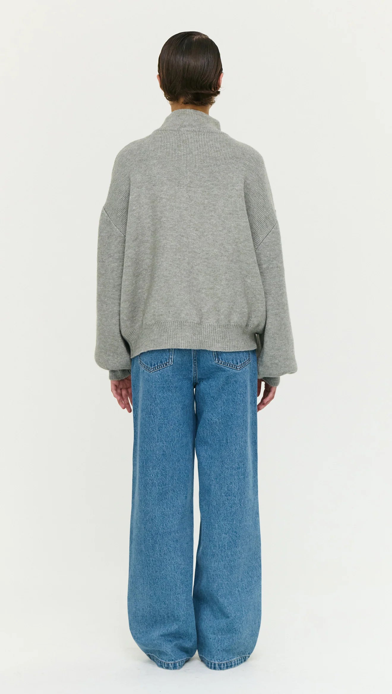 STAPLE THE LABEL Harlow Zip Cardigan - Grey