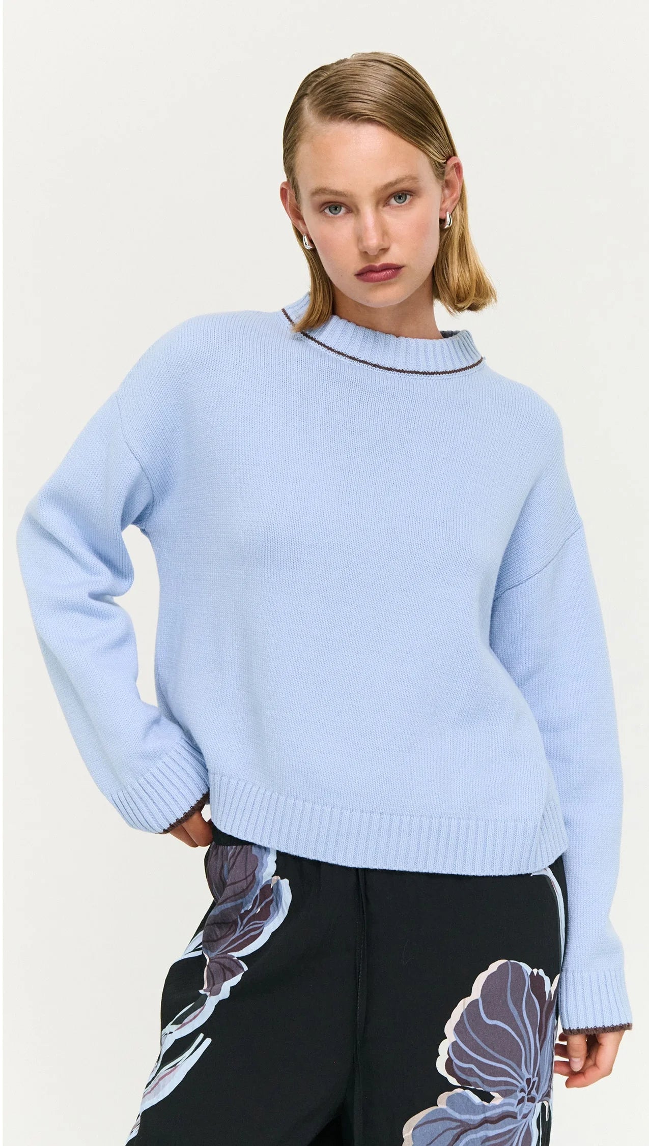STAPLE THE LABEL Harvey Knit Jumper - Sky Blue