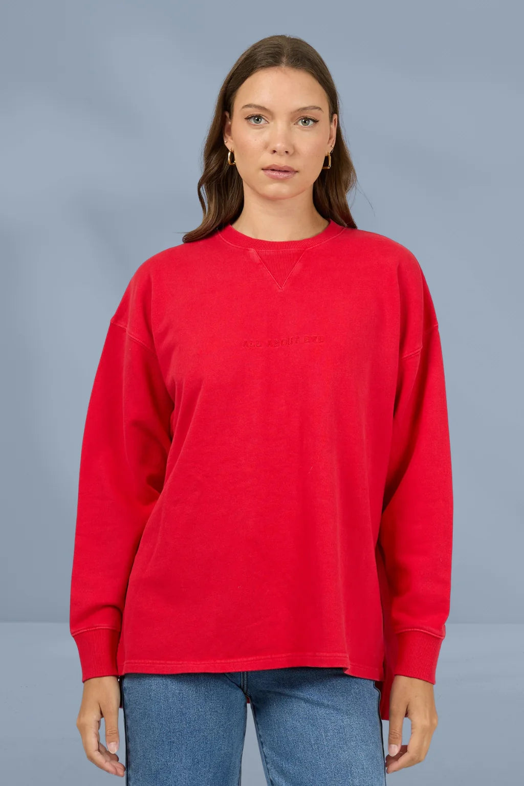 AAE Washed Relaxed Crew - Scarlet
