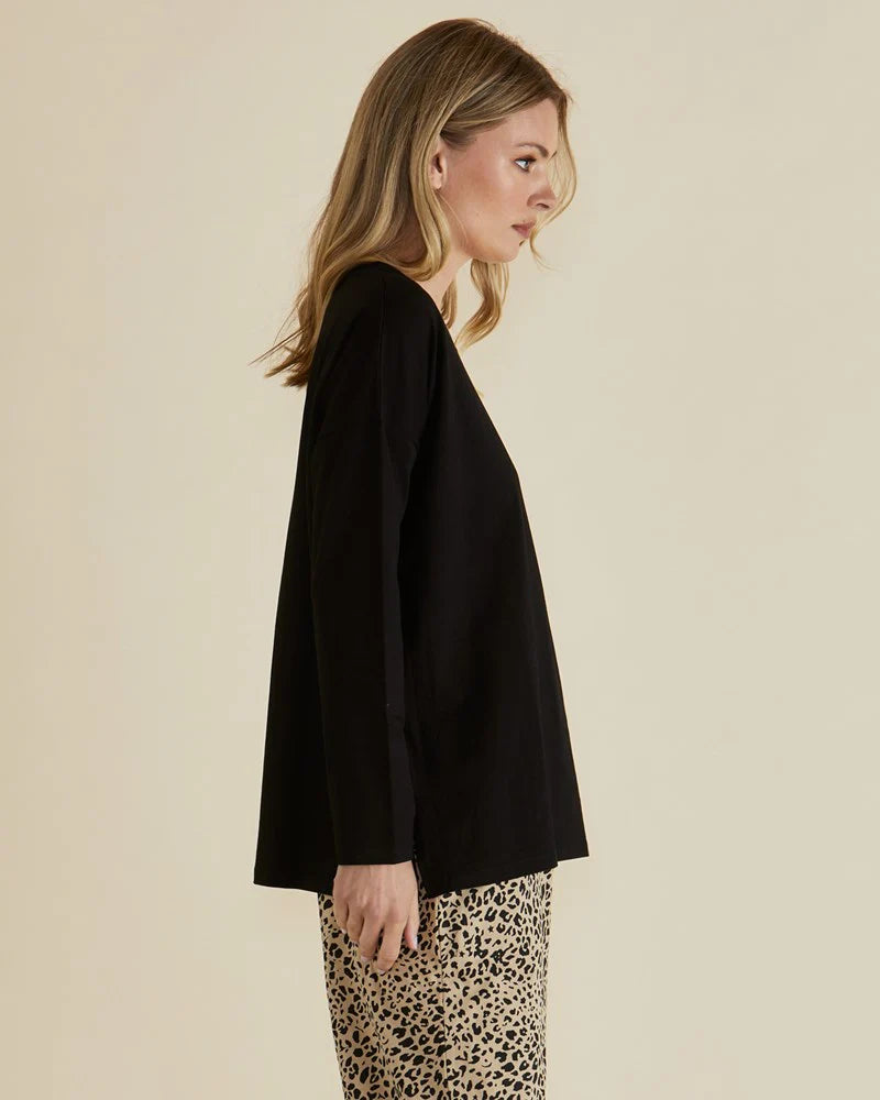 BETTY BASICS Brixley Long Sleeve Top - Black