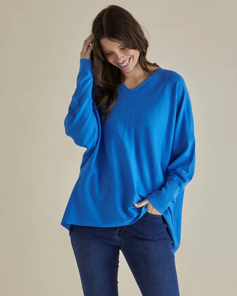 BETTY BASICS Destiny Knit Jumper - Light Blue